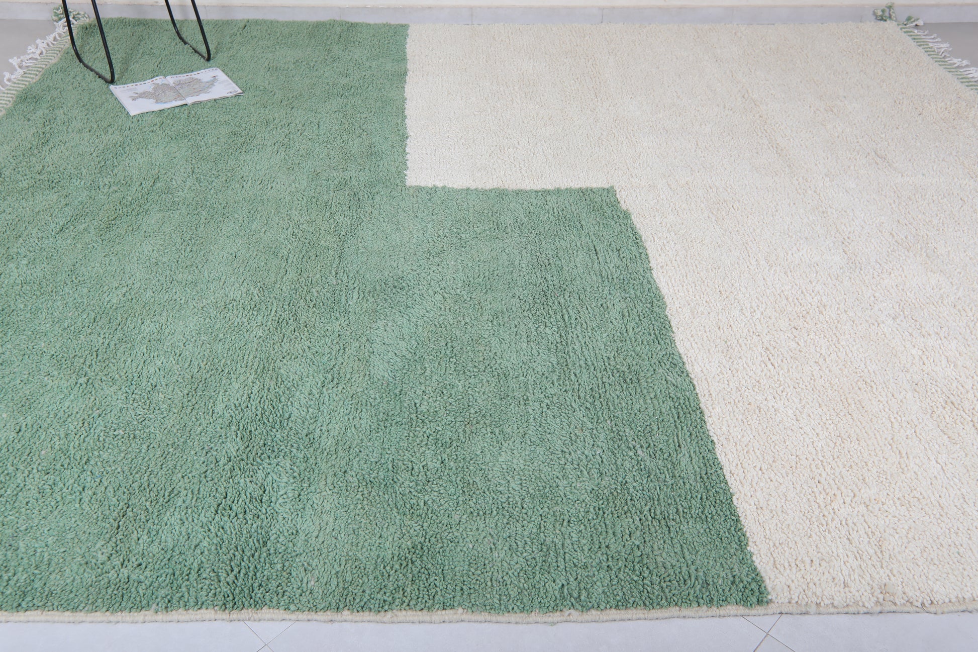 Moroccan green - Berber rug - Contemporary green rug