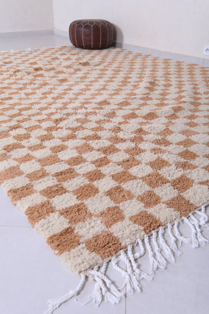 Beni ourain rug 8.1 X 10.5 Feet - Checkered rug