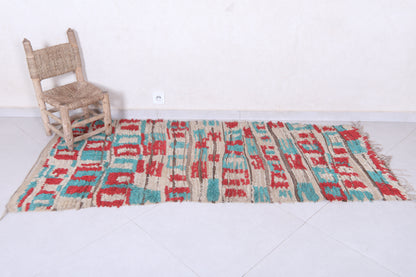 Vintage handmade moroccan rug 3.5 X 6.3 Feet