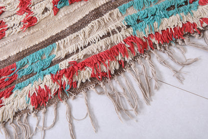 Vintage handmade moroccan rug 3.5 X 6.3 Feet - Boucherouite Rugs