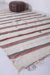 Vintage handmade berber rug 5 X 11.9 Feet - Handwoven Kilim