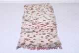 Vintage handmade berber rug 2.7 X 6 Feet - Boucherouite Rugs