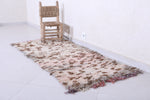 Vintage handmade berber rug 2.7 X 6 Feet - Boucherouite Rugs