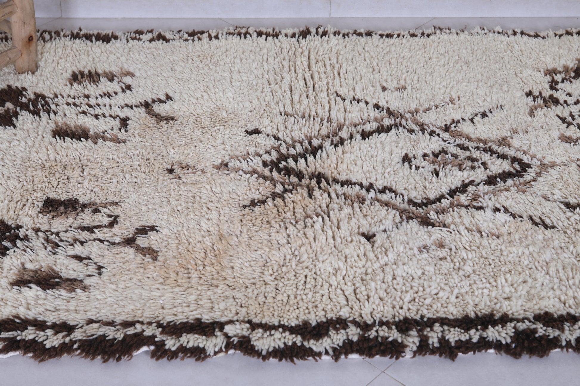 handmade berber rug 3.2 X 6.1 Feet - Boucherouite rug
