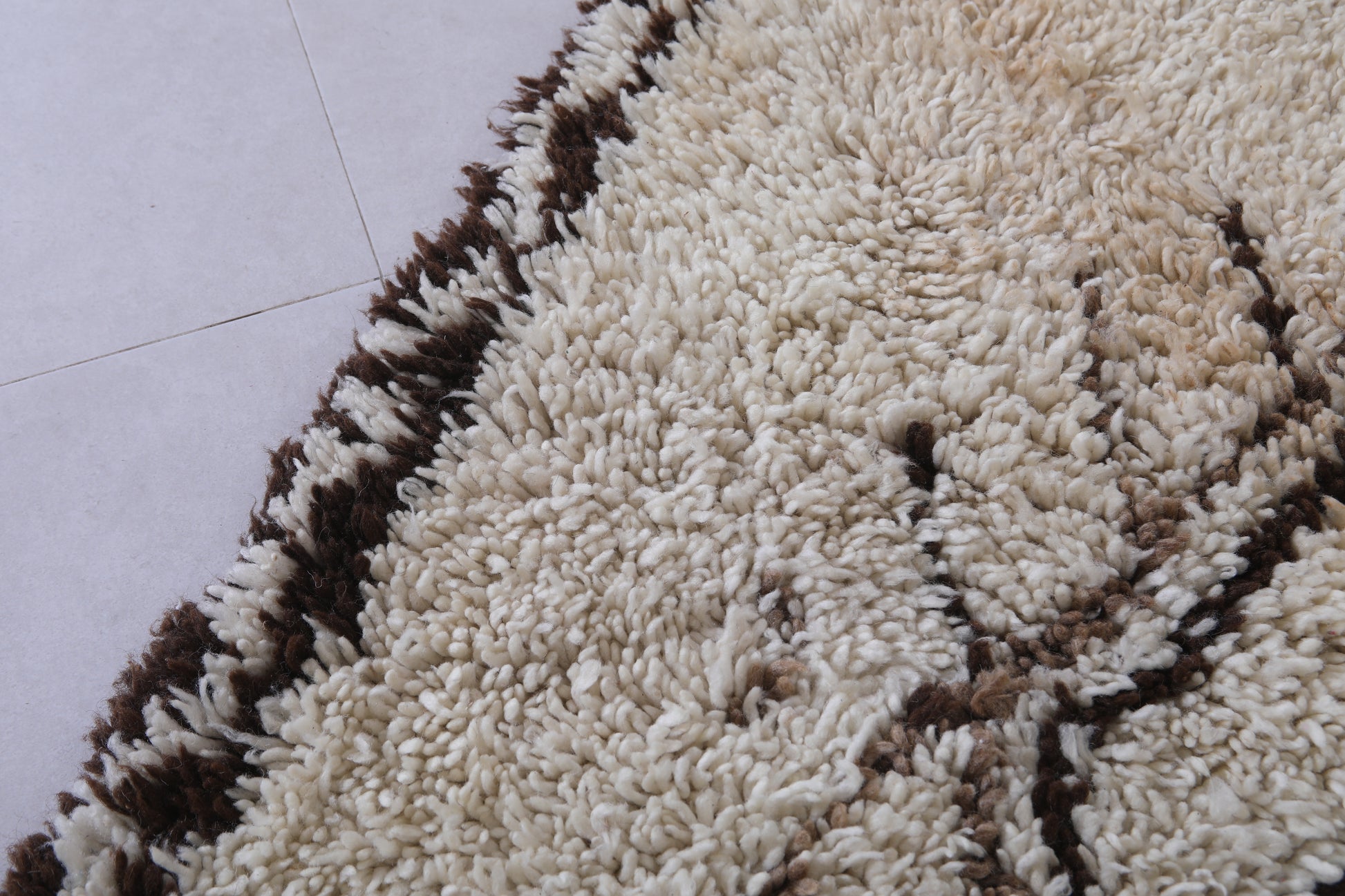 handmade berber rug 3.2 X 6.1 Feet - Boucherouite rug