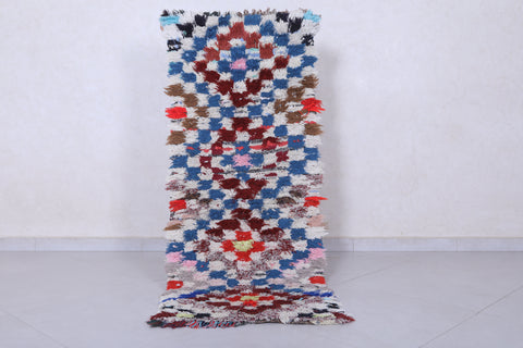 Vintage handmade moroccan rug 2.1 X 5.5 Feet