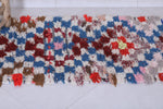 Vintage handmade moroccan rug 2.1 X 5.5 Feet - Boucherouite Rugs