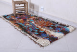 Vintage handmade moroccan rug 2 X 4.9 Feet - Boucherouite Rugs