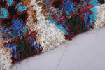 Vintage handmade moroccan rug 2 X 4.9 Feet