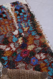 Vintage handmade moroccan rug 2 X 4.9 Feet - Boucherouite Rugs