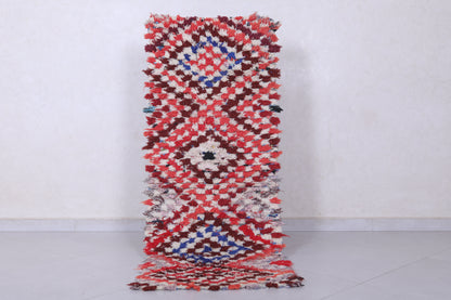 Moroccan berber rug 2 X 5.4 Feet - Boucherouite Rugs