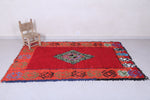 Moroccan berber rug 5 X 7.8 Feet - Boucherouite Rugs