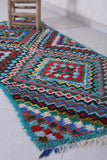 Moroccan berber rug 2.8 X 6.8 Feet - Boucherouite Rugs