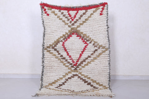 Moroccan berber rug 3.1 X 4.5 Feet - Boucherouite Rugs