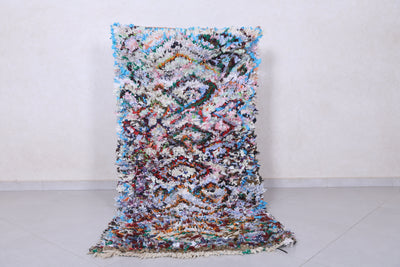 Vibrant Moroccan Berber Rug - 2.9 X 6.5 Feet - Boucherouite Rugs