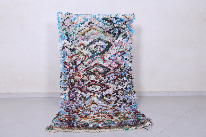 Vibrant Moroccan Berber Rug - 2.9 X 6.5 Feet - Boucherouite Rugs