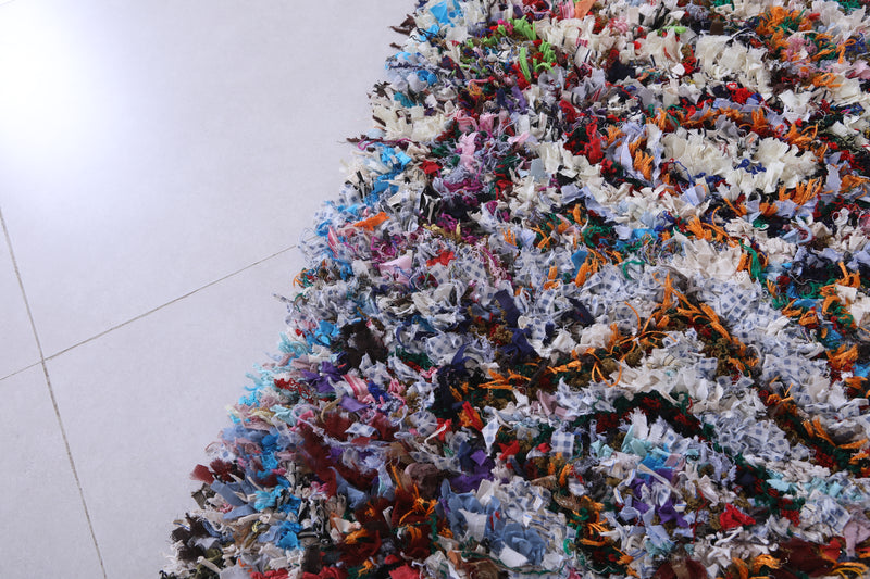 Vibrant Moroccan Berber Rug - 2.9 X 6.5 Feet - Boucherouite Rugs