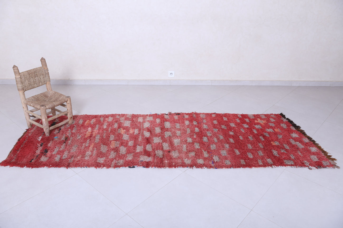 Moroccan berber rug 3.1 X 9 Feet - Boucherouite Rugs
