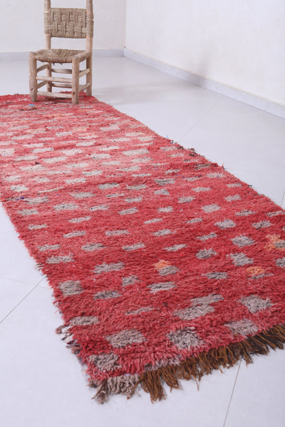 Moroccan berber rug 3.1 X 9 Feet - Boucherouite Rugs