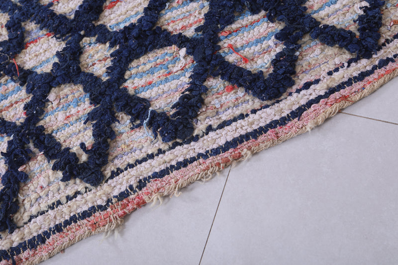 Moroccan Berber Rug - 3.5 X 5.6 Feet | Diamond Motif - Boucherouite Rugs