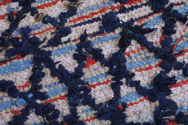 Moroccan Berber Rug - 3.5 X 5.6 Feet | Diamond Motif - Boucherouite Rugs