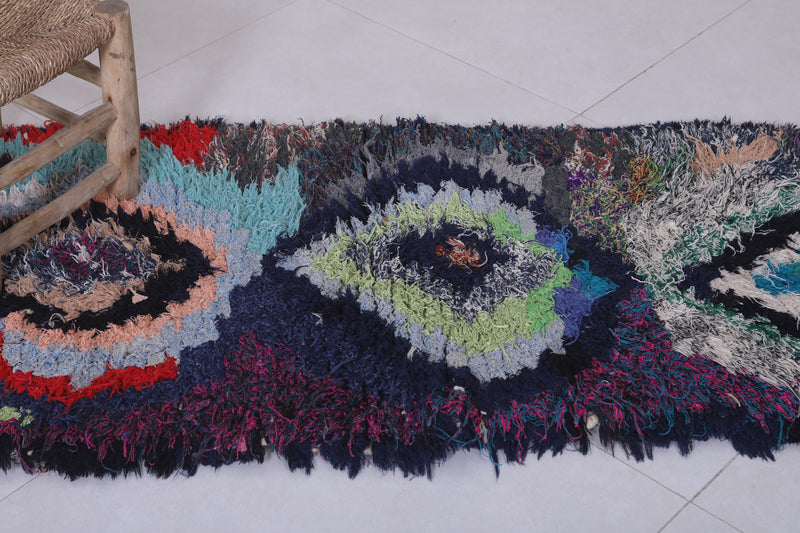 Moroccan berber rug 2.2 X 5.1 Feet - Boucherouite Rugs