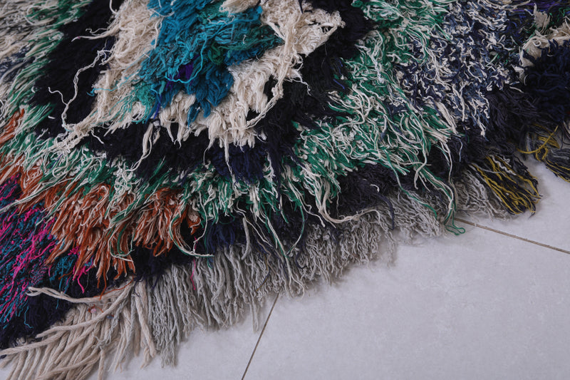 Moroccan berber rug 2.2 X 5.1 Feet - Boucherouite Rugs