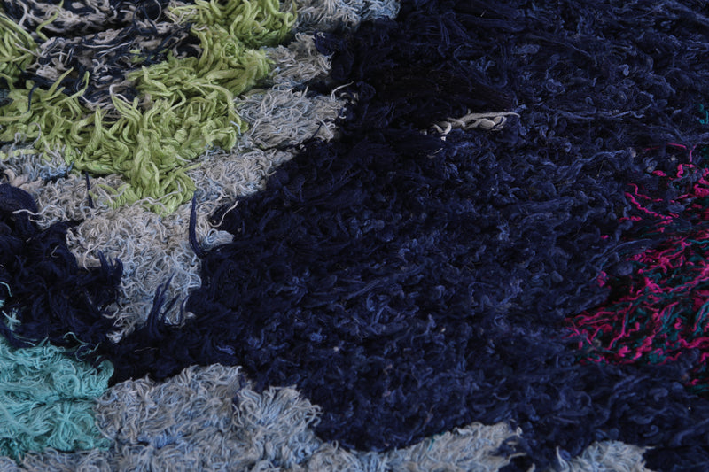 Moroccan Berber Rug - 2.2 X 5.1 Feet | Vibrant Geometric Design