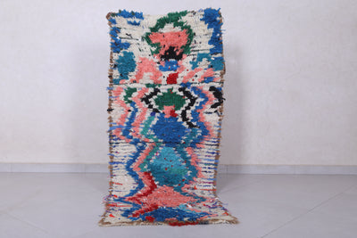 Colorful Moroccan Berber Rug - 2.3 X 5.6 Feet - Boucherouite Rugs