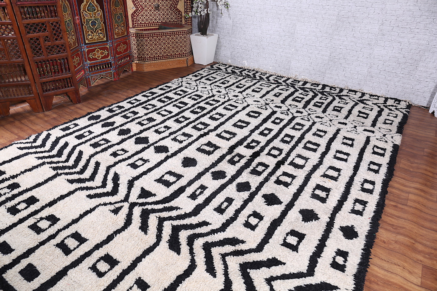 Woven Beni ourain rug - Moroccan berber carpet - Custom Rug