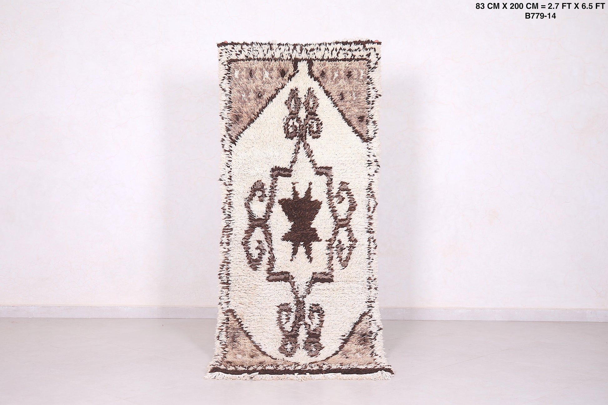 Fabulous Beniourain rug 2.7 X 6.5 Feet