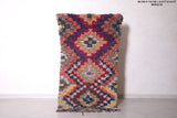Berber Boucherouite runner rug 2.9 x 5.6 Feet