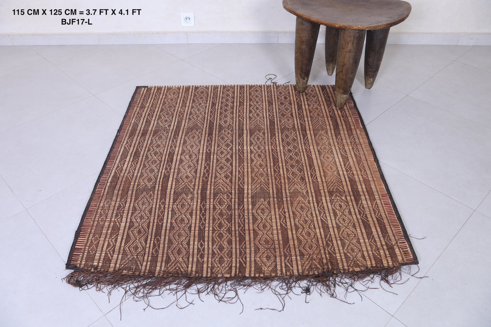 Vintage  Tuareg rug 3.7 X 4.1 Feet