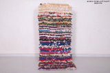 Striped Moroccan Rug Shag 2 X 5.6 Feet