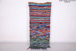 Long colorful Moroccan rug 2.8 X 6.2 Feet