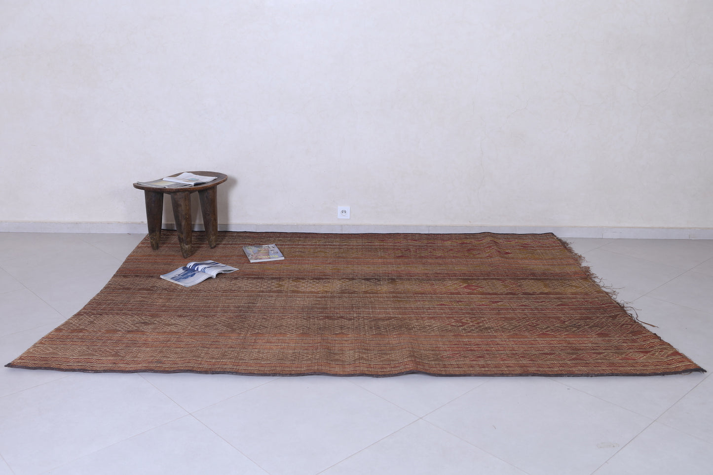 Vintage Tuareg rug 6.7 X 9 Feet