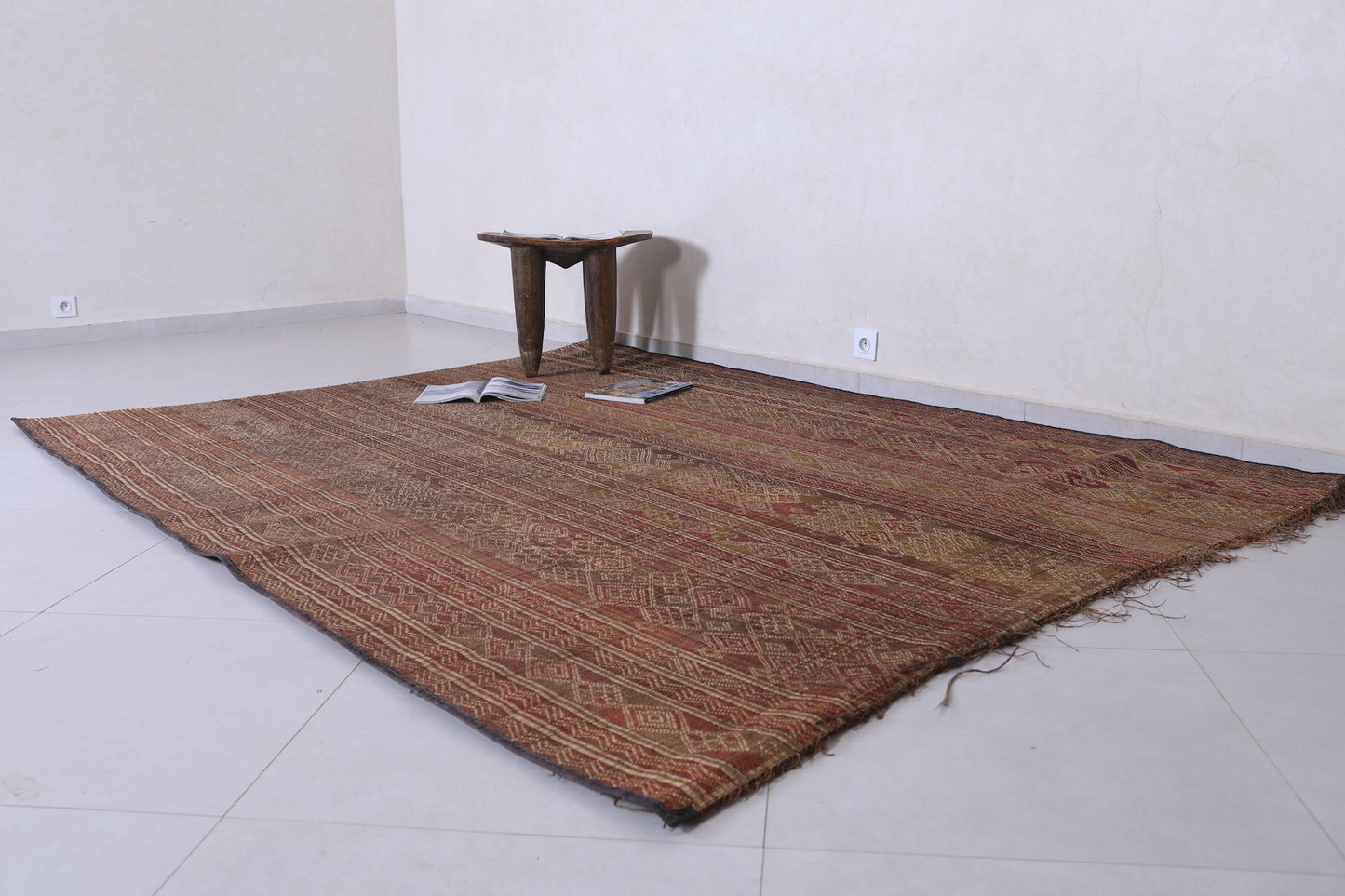 Vintage Tuareg rug 6.7 X 9 Feet
