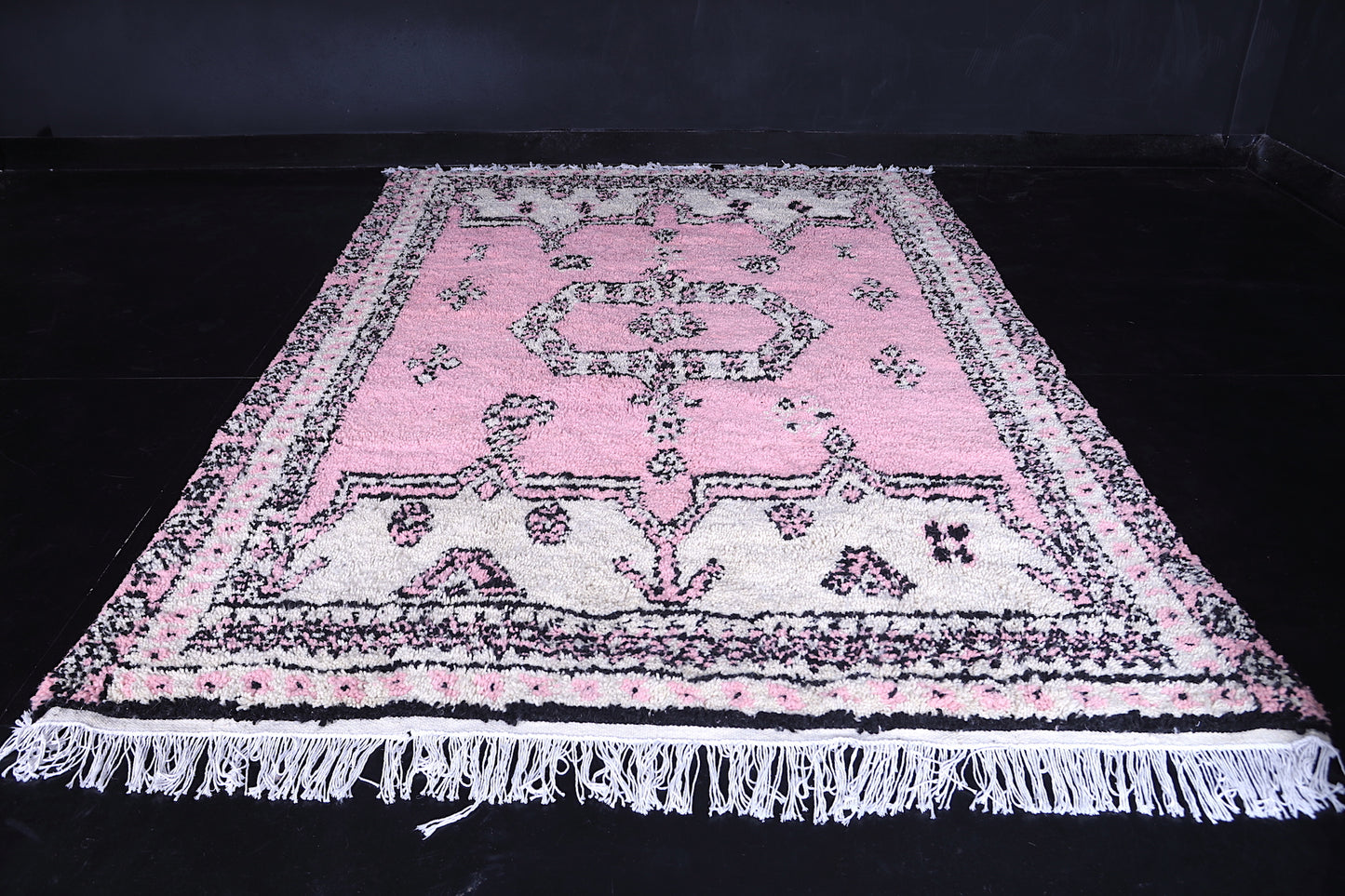High atlas Moroccan rug - Pink Azilal rug - Wool rug