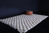 Moroccan Beige checkered rug - Checkered Beige rug - Wool rug