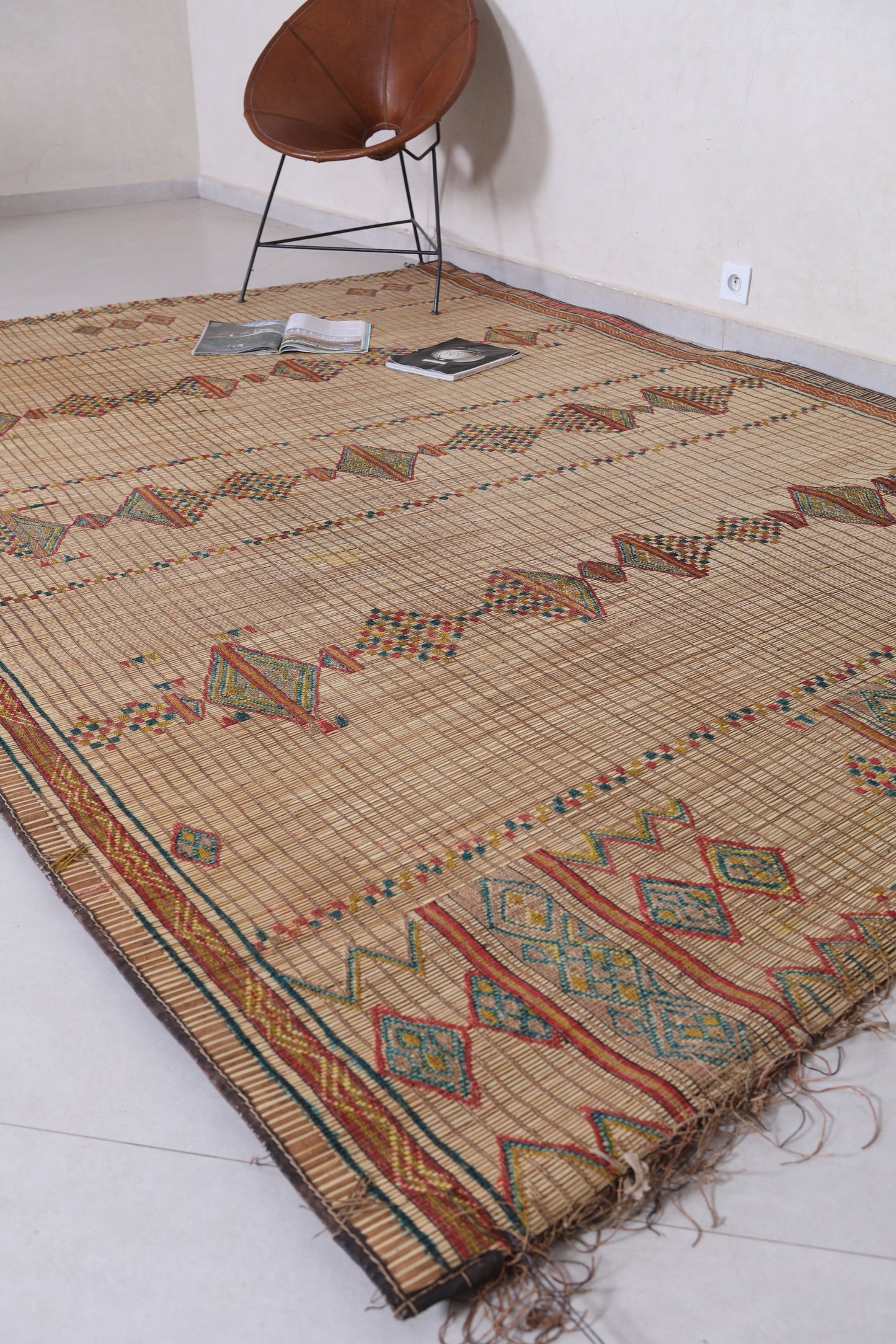 Vintage Tuareg rug 6.6 X 9.7 Feet