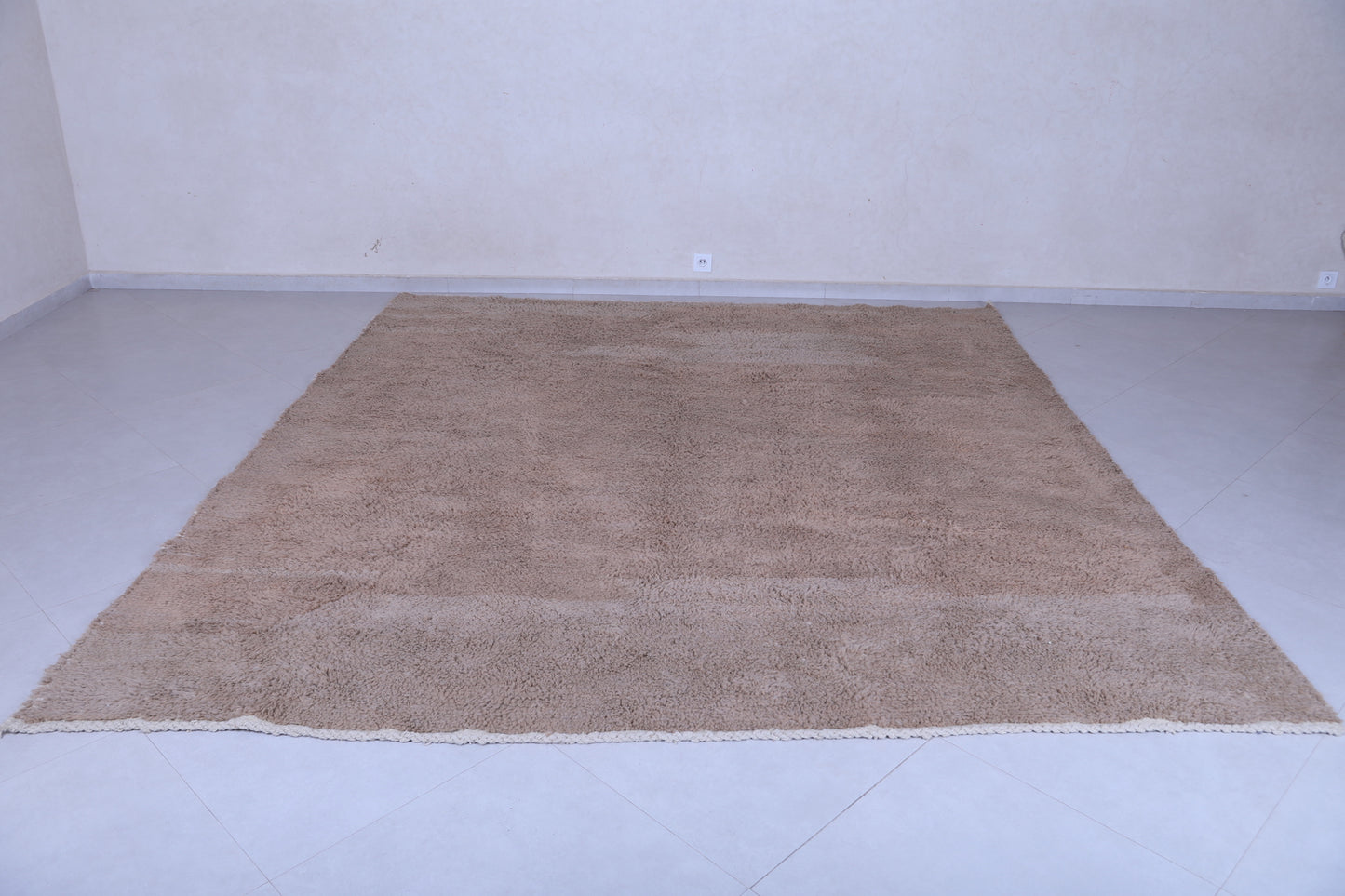 Solid Taupe Moroccan rug - Moroccan Taupe rug - Wool rug
