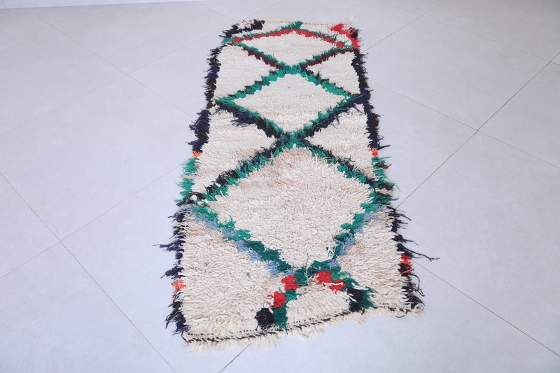 Moroccan Rug - Vibrant Diamond Pattern 1.9ft x 5ft | Handwoven - moroccan rug