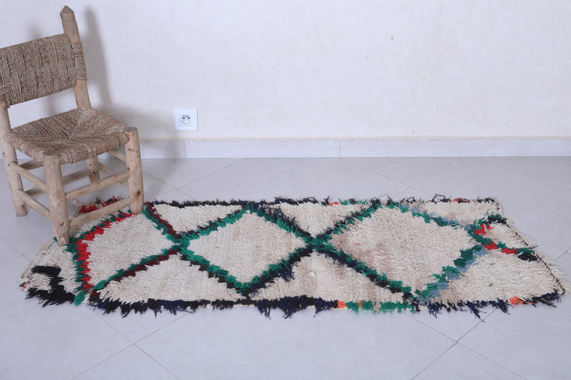 Moroccan Rug - Vibrant Diamond Pattern 1.9ft x 5ft | Handwoven - moroccan rug