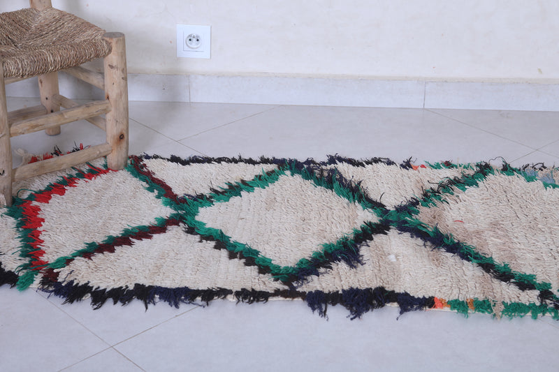 Moroccan Rug - Vibrant Diamond Pattern 1.9ft x 5ft | Handwoven - moroccan rug