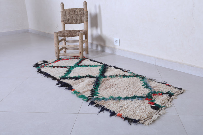 Moroccan Rug - Vibrant Diamond Pattern 1.9ft x 5ft | Handwoven - moroccan rug