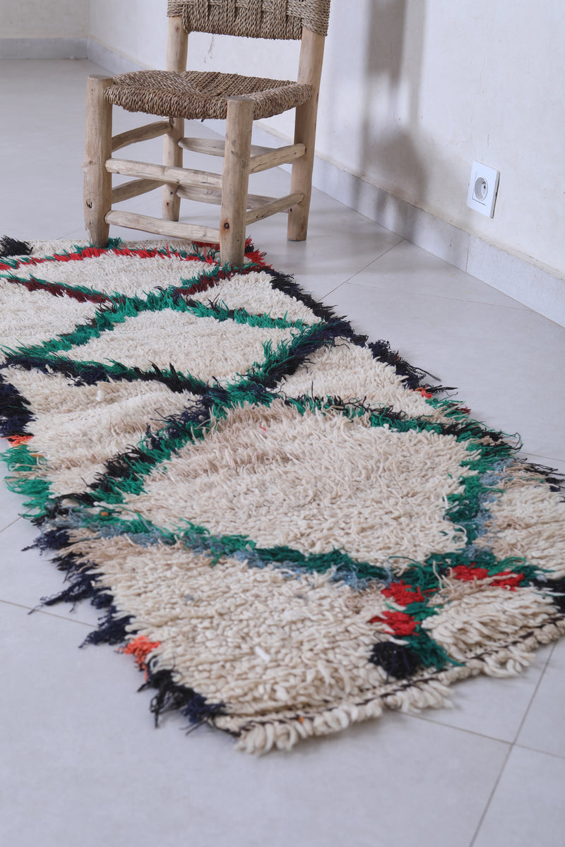 Moroccan Rug - Vibrant Diamond Pattern 1.9ft x 5ft | Handwoven - moroccan rug