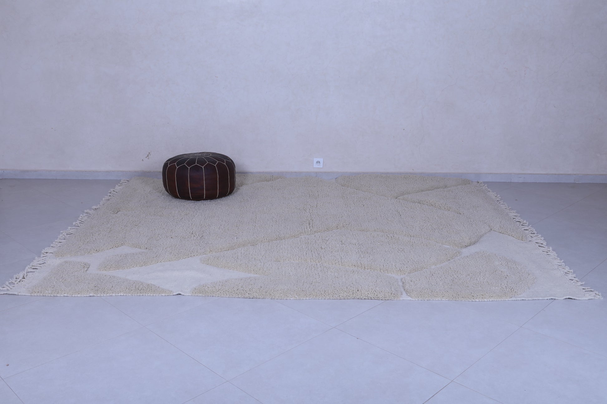 Berber Beige rug - Moroccan rug - Handmade beige rug