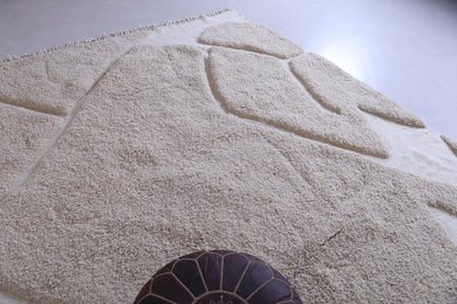 Berber Beige rug - Moroccan rug - Handmade beige rug