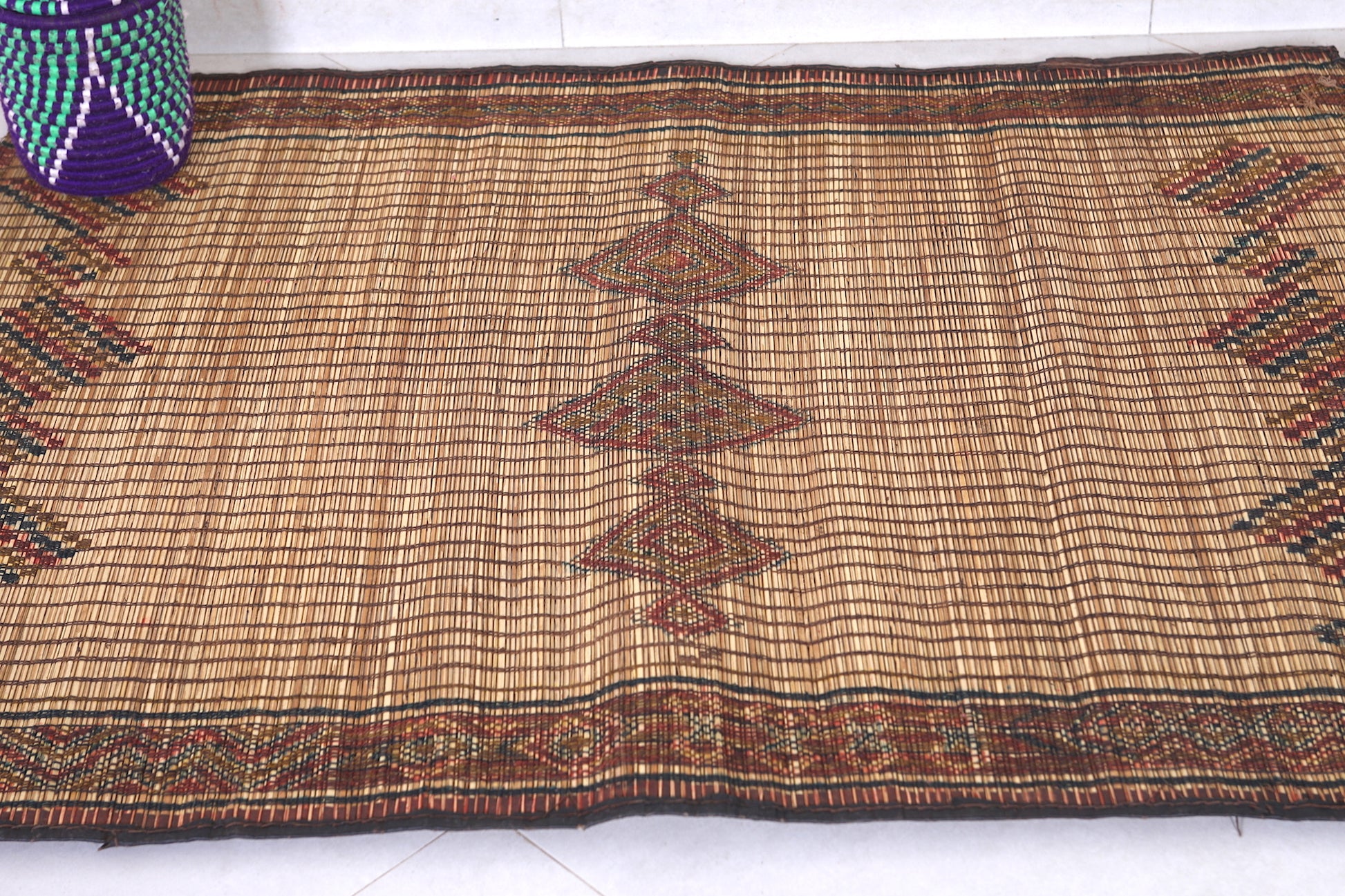 Vintage handmade tuareg rug 3.5 X 4.4 Feet