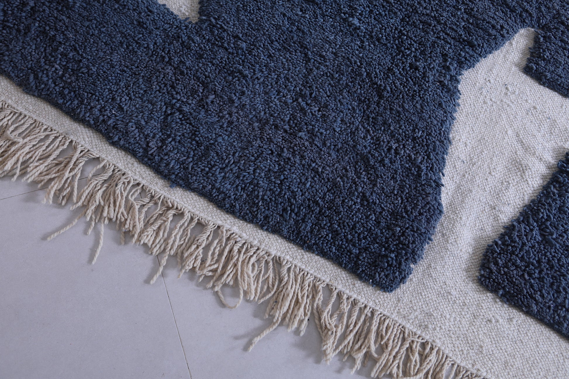 Blue Moroccan rug 7 X 13.1 Feet